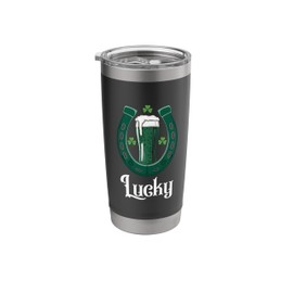 Lucky Green Beer Horseshoe St. Patrick's Day Stainless Steel Insulated Tumbler