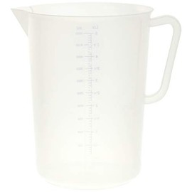 M.T. Torimatsu AS ONE MTI Polypropylene Measuring Cup 5.0L Made from durable polypropylene, it is less likely to break Heat-resistant up to 120℃ Can measure hot water