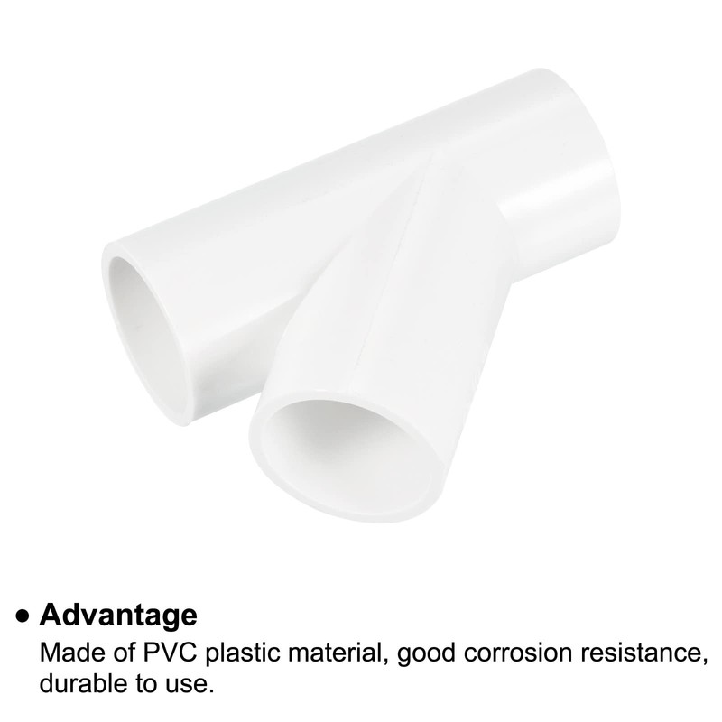 PATIKIL 25mm PVC Pipe Fittings, 3 Pack 3 Way 45