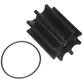 Jabsco 17018-0001-P, Neoprene, Drive Type 7, 8 Blade, 2-9/16 Diameter, 3 Width, 5/8 Shaft, Brass Insert