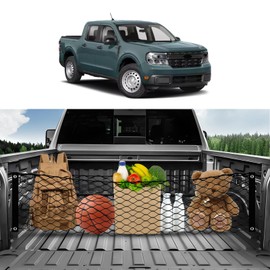 Karltys Truck Bed Cargo Net for Ford Maverick 2022-2024 2025 2026, Envelope Style Cargo Net for Pickup Truck Bed Ford Maverick 2025 Accessories, Elastic Nylon Mesh Storage Netting Organizer