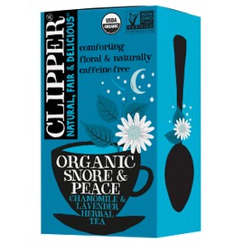 Clipper Tea Organic Snore and Peace Herbal Tea - USDA Organic, Non-GMO, Caffeine Free Tea, 1 Pack, 20 Unbleached Tea Bags