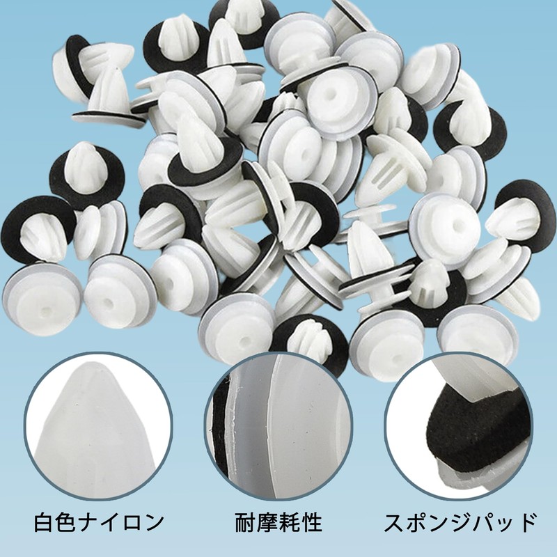 DEVENTORZ 50 Pcs Car Rivets Interior Clips, Nylon Bumper Fixers,