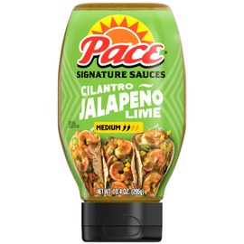 Pace Signature Sauces Cilantro Jalapeno Lime Sauce, 10.4 oz Bottle