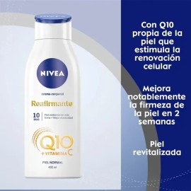 Crema corporal Reafirmante Q10 piel normal 400ml Nivea                                                                                                