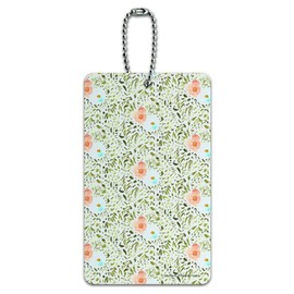 Watercolor Flower Garden Pattern Luggage Card Suitcase Carry-On ID Tag