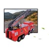Mini Simulation Aerial Ladder Truck Model Vehicle Fire Fighting Car