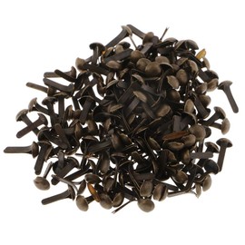 Baosity 200 Pieces Mini Round Head 4.5mm Metal Brads Paper Fasteners Scrapbooking Embellishment for Paper Decoration Kids DIY Craft - Bronze