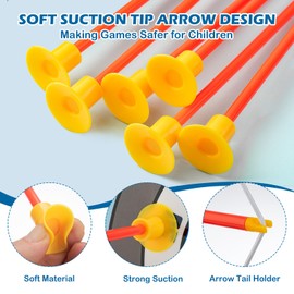 VROGTIK Kids LED Standing Archery Set with Bow & Arrows – Outdoor Sports Toy Gift for Boys & Girls Ages 4-12, Safe & Fun Target Practice Game, Blue