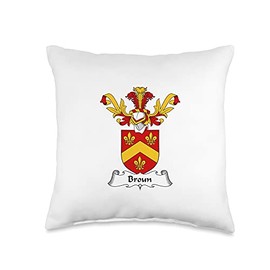 Broun Coat of Arms - Family Crest Throw Pillow