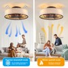 Alaruder Caged Ceiling Fans with Lights Flush Mount,Low Profile Ceiling