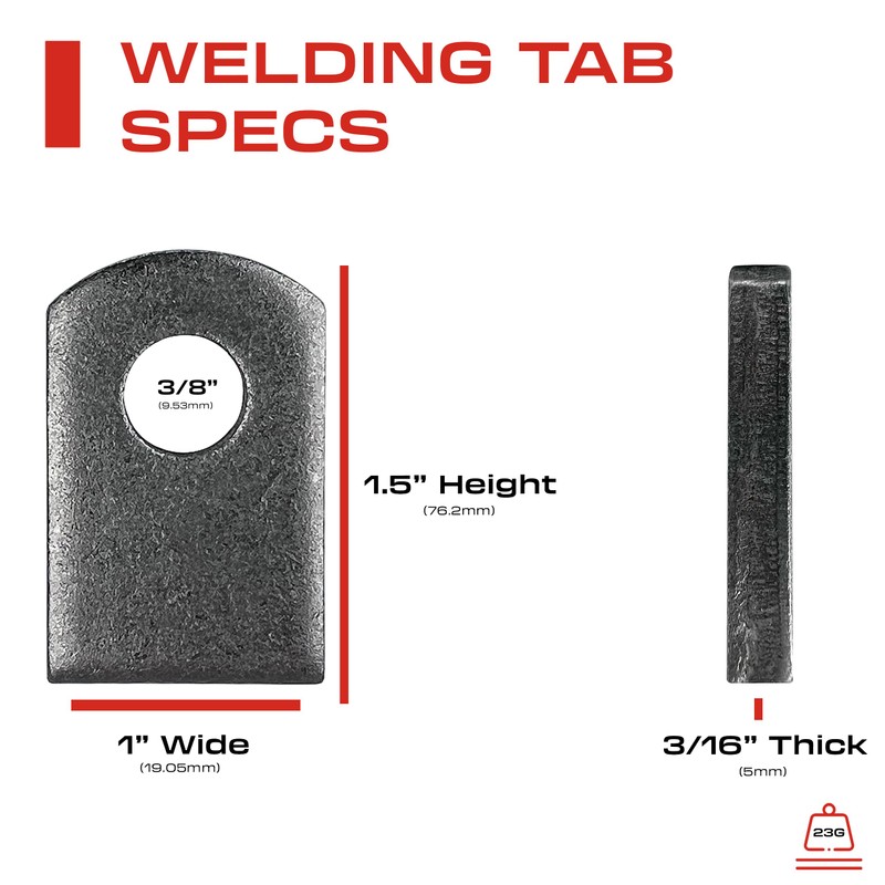 Sidco Supply Welding Tabs - Extra Thick - 1” W,