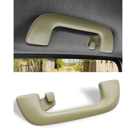 PNYZIK Auto Roof Pull Handle Grab Rail with Hook Fits for Toyota Rav4 Yaris Aruis and More Replace 74610-52020 74610-52030 74619-0M010 74683-8010, Beige Gray Rear Handrail LH=RH, 1PC