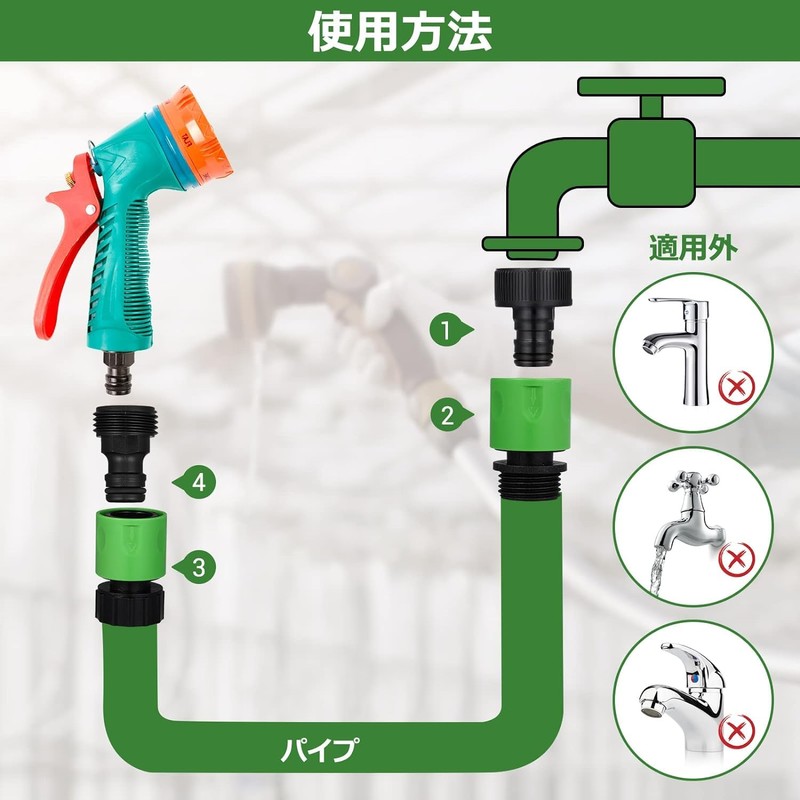 TOYMYTOY Watering Pipe Connector, Watering Pipe Fitting 3/4 Portable Soft