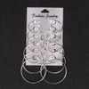 AJ DEFIRO 6 Pair Bronze Hoop Earring Set Stainless stud
