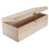 WooDeeDoo Oblong Wooden Storage Box with Hinged Lid and Clasp