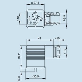Solenoid Valve Plug 12B GDM GDM3009, Compatible with Hirschmann, Temperature/Pressure Transmitter Solenoid Valve Sensor (1)