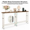 Narrow Console Table, 78.8" Sofa Table Adjustable Height Behind Couch