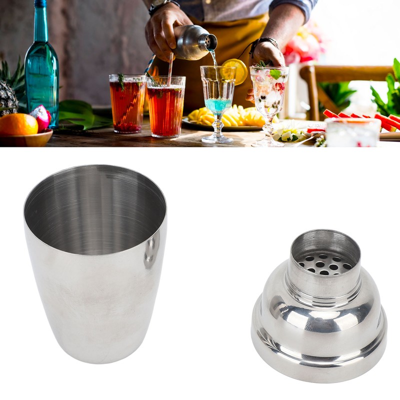 Cocktail Shaker 304 Stainless Steel with Double Ended Measuring Cup