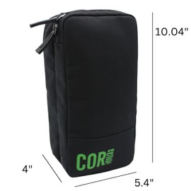 COR Surf Compact Toiletry Travel Bag Hanging, Premium Mens and Women Dopp Kit for Travel | Waterproof with 4 Separate Compartments and Waterproof Zippers, Black, Minimilist