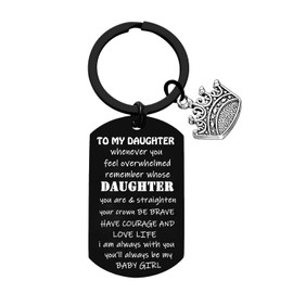 To My Daughter Gifts Inspirational Daughter Gifts Daughter Keychain Gift from Dad Mum Graduation Gifts for Daughter Christmas Birthday Gift for Daughter Gifts for Adult Daughter