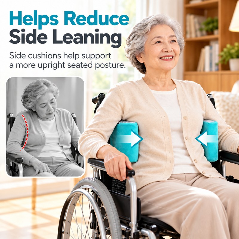 Wheelchair Anti-Side Support Pillow for Elderly Care – Padded Posture
