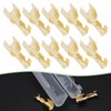 Micro Traders 50pcs 6x30mm Glass Fuse Holder Clips Connectors Brass