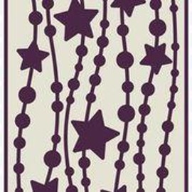 Creative Expressions Sue Wilson-Star Garland-Slimline Stencil, Size 20.9 x 9.8 cm Transparent, CEST057