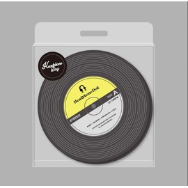Auriculares de vinilo para perro, tapa de silicona con tapa de 10 cm de largo x 10 cm de ancho, amarillo/gris