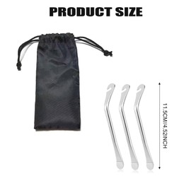 3Pcs Stainless Steel Tire Levers Bicycle, Ergonomic Tyre Levers for Bicycles, Durable Bike Tyre Levers with Convenient Storage Bag