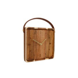FTWDesign Wooden Watch with Faux Leather Strap and 22 cm Height