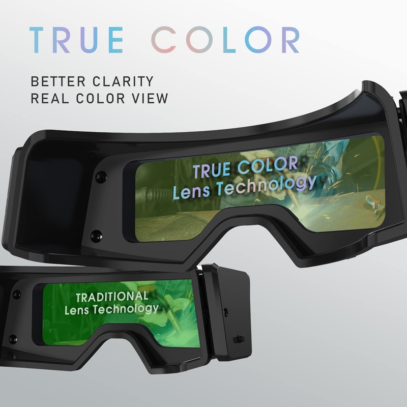 YESWELDER Colourfast Welding Goggles with Automatic Darkening, Wide Colour Range