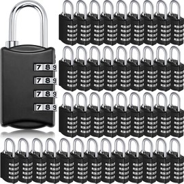 40 Pcs 4 Digit Combination Locks Combination Padlock Luggage Number Locks Outdoor Waterproof Resettable Padlock for Door Traveling School Gym Locker Suitcases Employee Hasp Storage