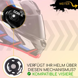 Everalo Kompatibel mit Xlite 802rr Visier - x802 - x802r - x803 - x803rs - x702 - x603 - x661 - Helmvisier Aftermarket Pinlock Ready (Schwarz 80%)