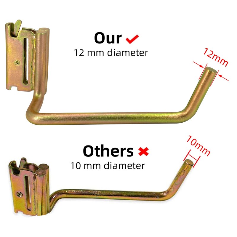 POROHOM 4 Pack E-Track Heavy Duty Shovel Hanger for Store