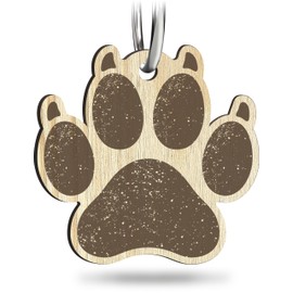 Hundepfote Schlüsselanhänger handgemacht aus Holz, Glücksbringer, Pfote, Hund Glücksbringer, Hund Geschenk, Hundebesitzer, Hundepfote im Herz