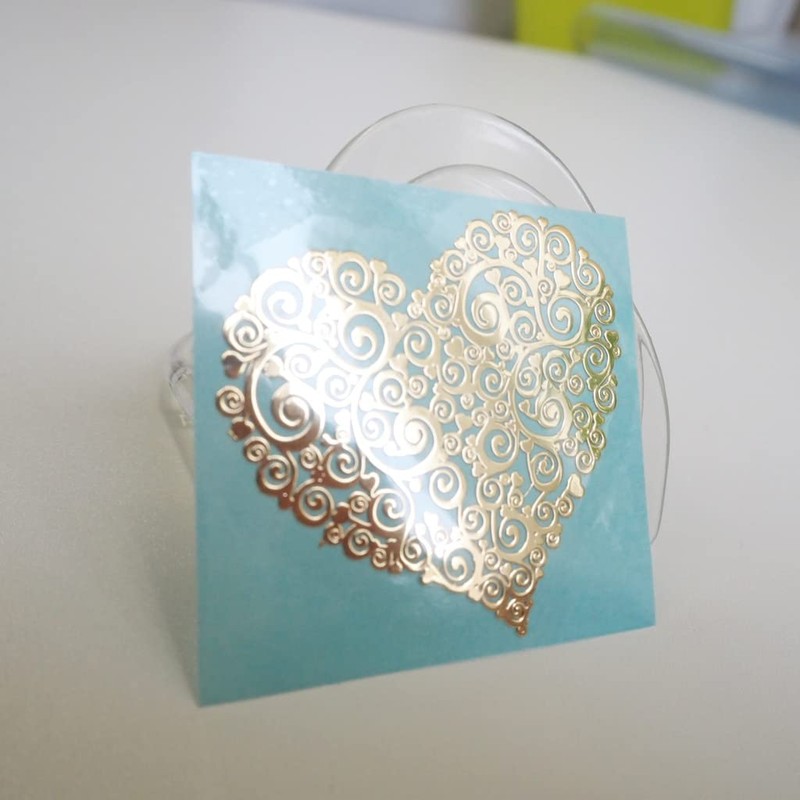 RELIGHT Heart Arabesque Pattern Sticker Sticker Metal Orgonite Decor Material