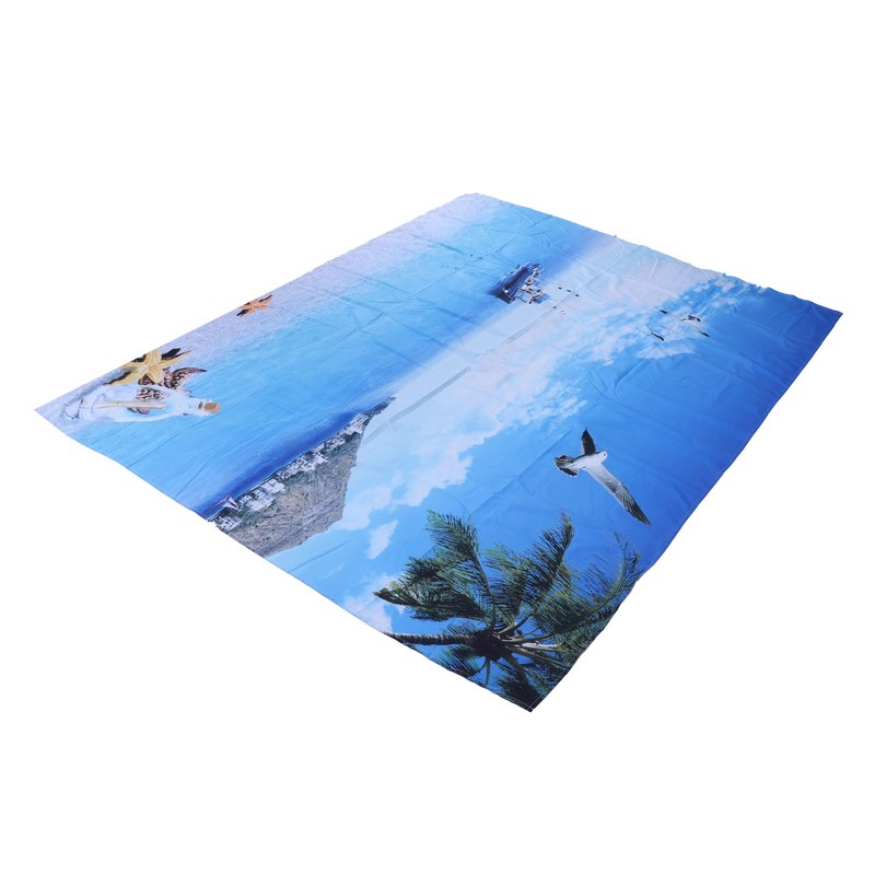 Decorative Tapestry Beach Sea Scenery Pattern Polyester Fiber Hanging Carpet