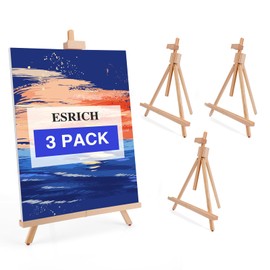ESRICH Painting Stand,Art Easel A-Type Display Stand,Adjustable Wooden Tabletop Easel Stand,Holds Highest to 21"Canvas,Portable Canvas Photo Picture Sign Holder (3Pack)