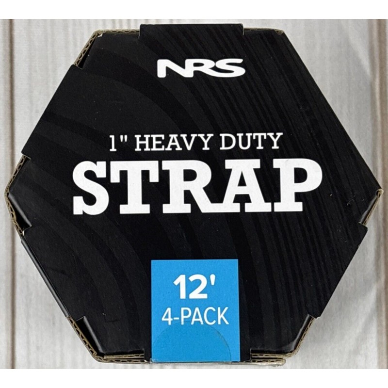 NRS 4-pack 12ft (12') 1" Heavy Duty Tie-Down Straps 500lbs