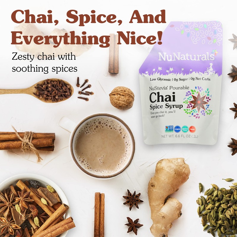 NuNaturals Stevia Syrup, Sugar-Free Sweetener, Plant-Based Sugar Substitute, Zero Calorie,