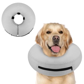 Supet Inflatable Dog Cone Collar Alternative After Surgery, Dog Neck Donut Collar Recovery E Collar to Stop Licking, Soft Dog Cone for Medium Large Dogs