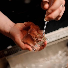 QH-Shop Stainless Steel Ice Pick Tool Breaking Ice with Safety Wooden Handle Non-Slip Punch Crusher for Bars Kitchen Picnics Camping Restaurant Home Bartender 2 Pieces