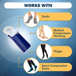 Compression Stockings Threader - Helps The Elderly or Those with Reduced Mobility to Put on Their Compression Stockings Without Bending Down - Aid for Socks On