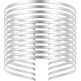 10 Pcs Silver 5mm Smooth Metal Headbands Frames Blank Tiara Base Hairband Head Bands for DIY Crafts Hair Accessories