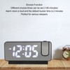Projection Alarm Clock USB Rechargeable White Light Snooze Function Adjustable