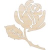 Flower Rose - Laser Cut Out Unfinished Wood Craft Shape