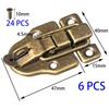 6 PCS Antique Bronze Box Buckle Lock,Toggle Catch Latch Clasp