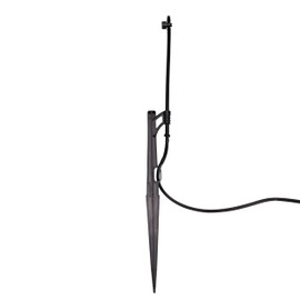 Raindrip 173CPUB, Adjustable Flow Micro Sprinkler Assembly, Quarter-Circle Pattern, Fan Spray, 1/4-Inch Clamp N Pierce® Inlet, Riser & 13-Inch Stake, Drip Irrigation Emitters for Drip Irrigation Gardening Systems, Black