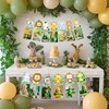 Jungle Animal 1st Birthday Decor 12 Months Photo Banner Wild